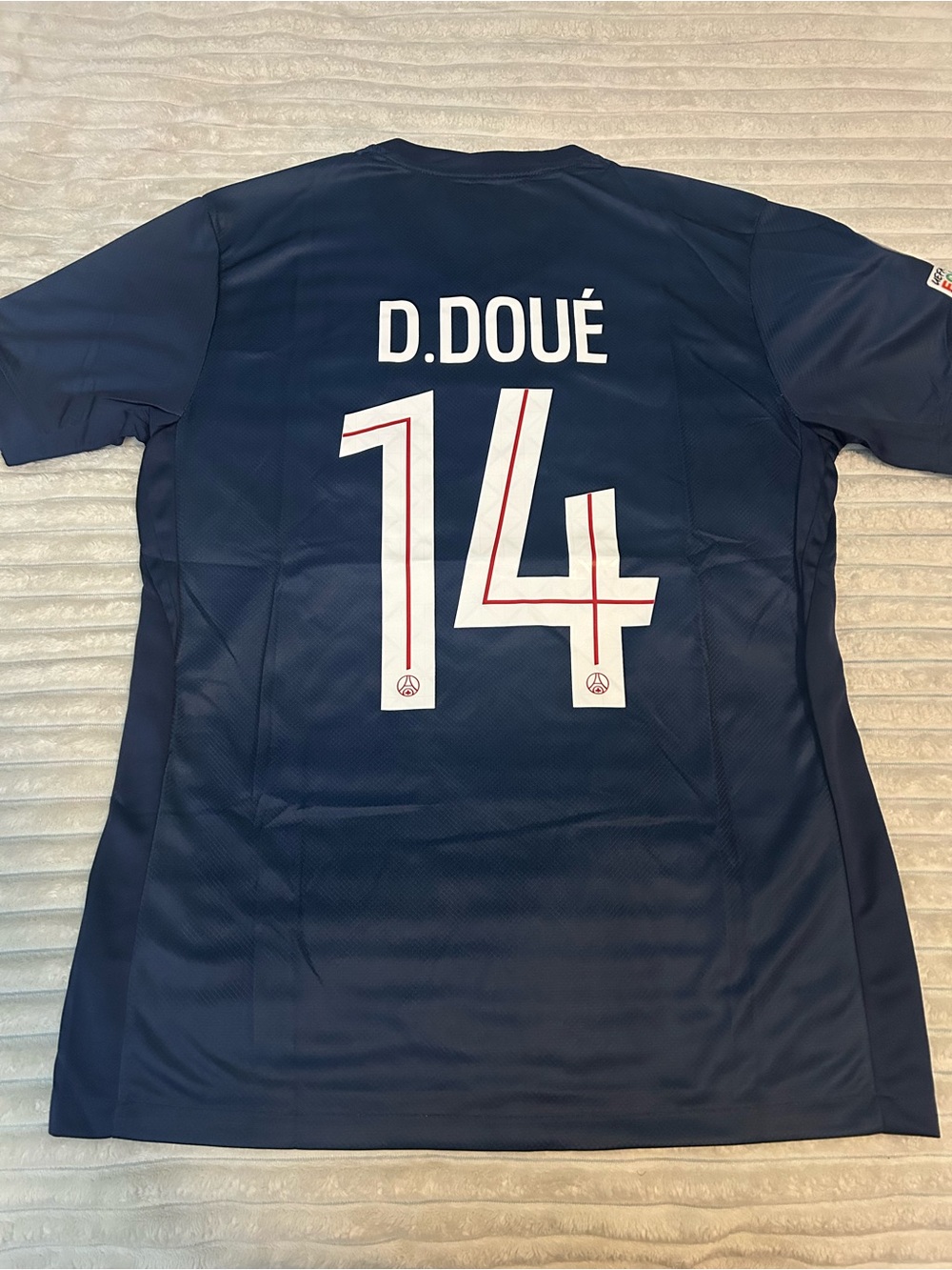 Nike Navy Blue Men's Football Jersey D.DOUÉ #14